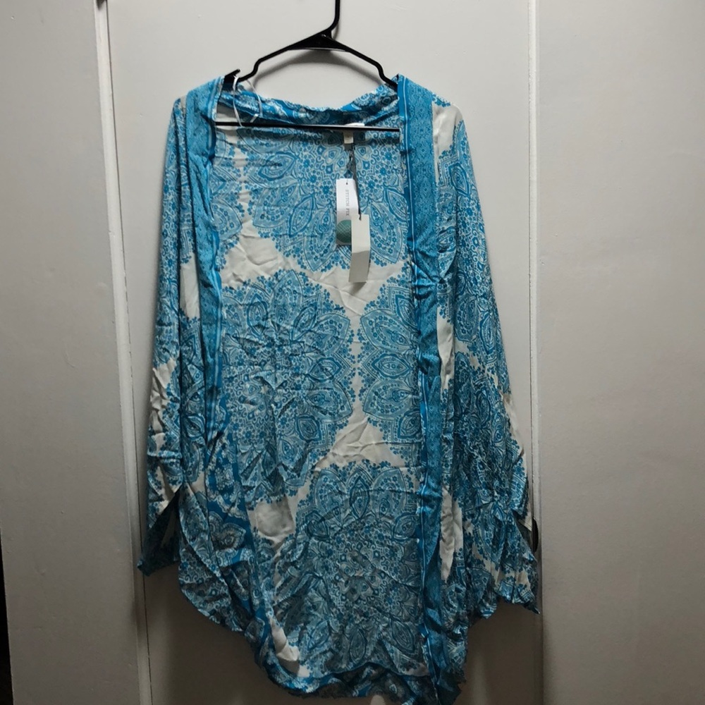 Nine Britton Erny Cocoon Kimono - Light blue